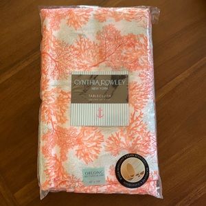 Cynthia Rowley Coral Reef Fabric Tablecloth Oblong 60 x 102
